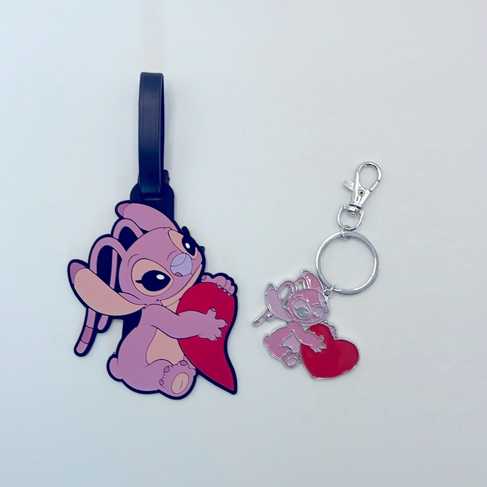 Disney Angel (Stitch) Key Chain and Luggage Tag Set